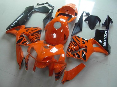 Acheter Carénage CBR 600 RR 2005-2006 - Orange Noir Flamme