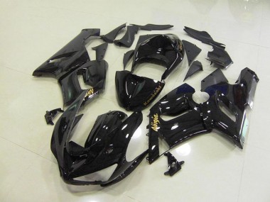 Acheter Carénage ZX6R 2005-2006 - Noir Brillant Or Décalque