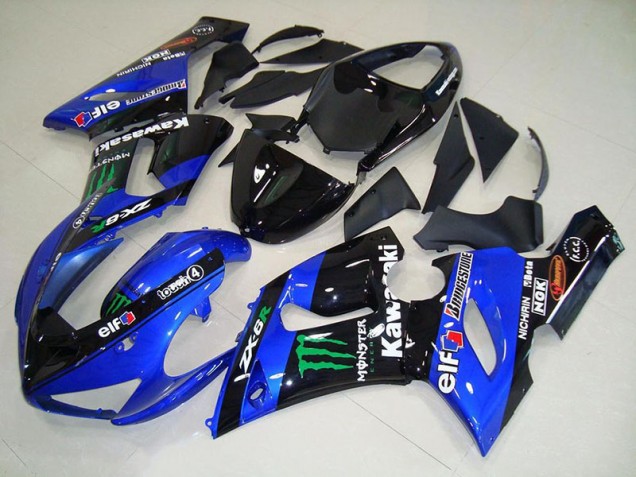 Carénage ZX6R 2005-2006 - Candy Bleu Monster Carénage ZX6R 2005-2006 - Candy Bleu Monster