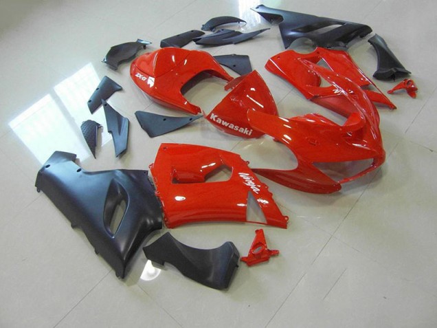 Carénage ZX6R 2005-2006 - Rouge et Noir Mat Carénage ZX6R 2005-2006 - Rouge et Noir Mat