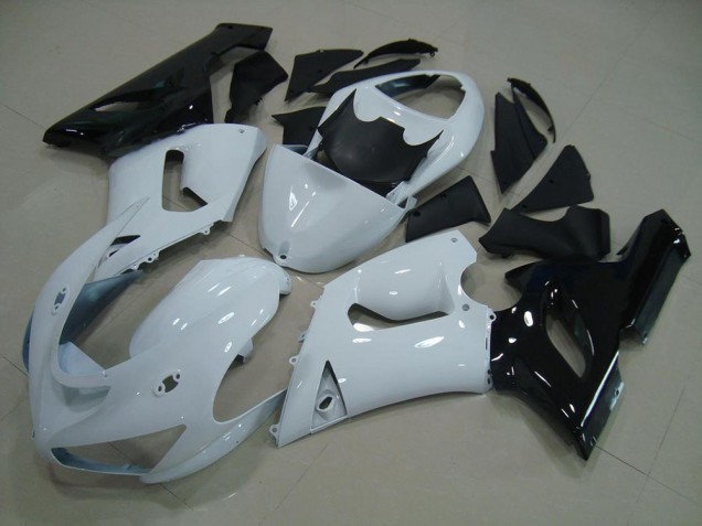 Carénage ZX6R 2005-2006 - Blanc Noir Carénage ZX6R 2005-2006 - Blanc Noir