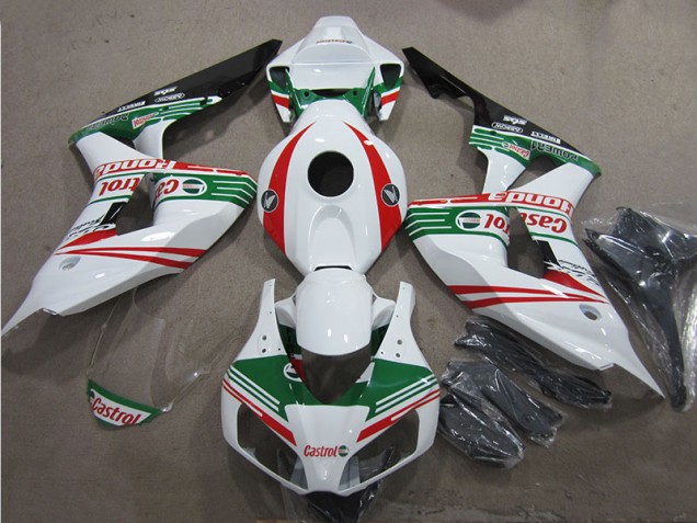 Carénage CBR 1000 RR 2006-2007 - Blanc Vert Rouge Castrol Carénage CBR 1000 RR 2006-2007 - Blanc Vert Rouge Castrol