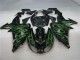 Carénage ZX10R 2006-2007 - Noir Vert Flamme