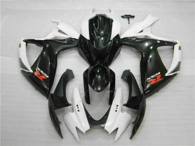 Carénages GSXR 600 / 750 K6 2006-2007 - Blanc Noir Carénages GSXR 600 / 750 K6 2006-2007 - Blanc Noir