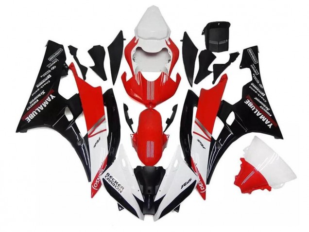 Carénages R6 2006-2007 - Blanc Rouge Noir Carénages R6 2006-2007 - Blanc Rouge Noir