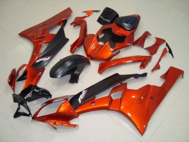 Acheter Carénages R6 2006-2007 - Orange Noir Mat