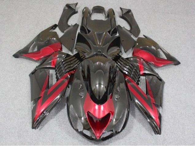 Carénages ZX14R ZZR 1400 2006-2011 - Noir Rouge Carénages ZX14R ZZR 1400 2006-2011 - Noir Rouge