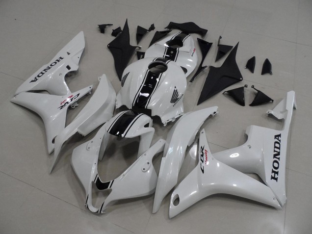 Carénage CBR 600 RR 2007-2008 - Blanc Nacré avec Noir Bande Carénage CBR 600 RR 2007-2008 - Blanc Nacré avec Noir Bande