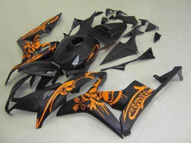 Acheter Carénage CBR 600 RR 2007-2008 - Noir Mat Orange Décalque
