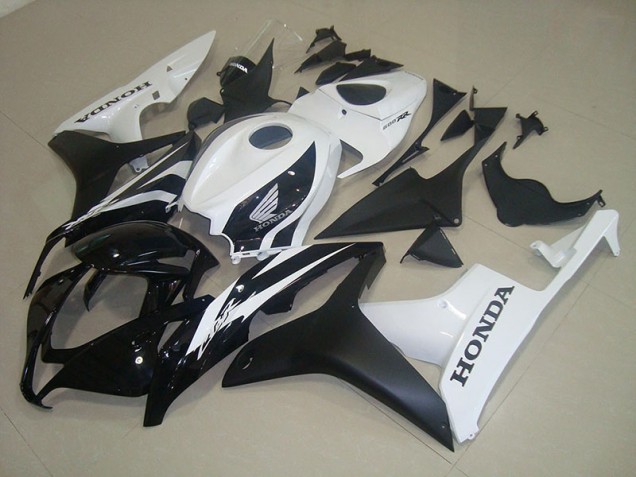 Carénage CBR 600 RR 2007-2008 - Noir Mat Blanc Carénage CBR 600 RR 2007-2008 - Noir Mat Blanc