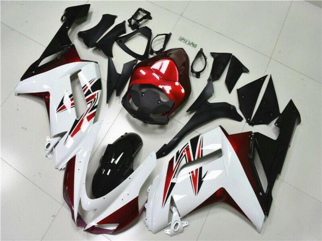 Carénage ZX6R 2007-2008 - Blanc Noir Rouge Carénage ZX6R 2007-2008 - Blanc Noir Rouge