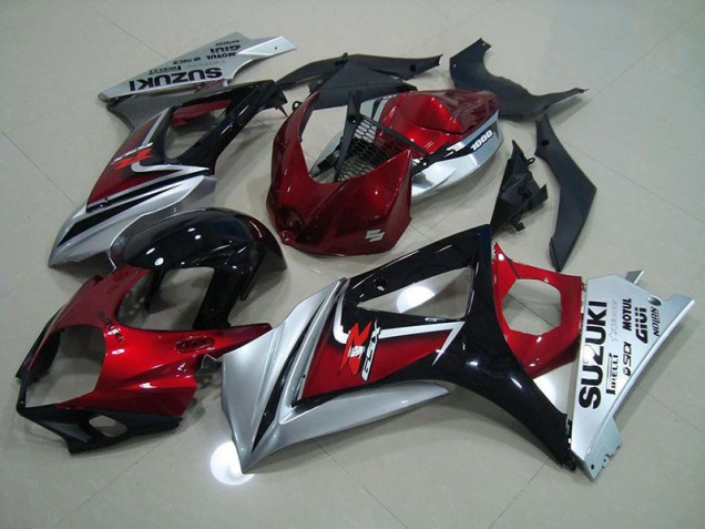 Carénages GSXR 1000 K7 2007-2008 - Rouge Noir Argent Carénages GSXR 1000 K7 2007-2008 - Rouge Noir Argent