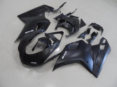 Acheter Carénage Ducati 848 1098 1198 2007-2014 - Noir Mat avec Blanc 848