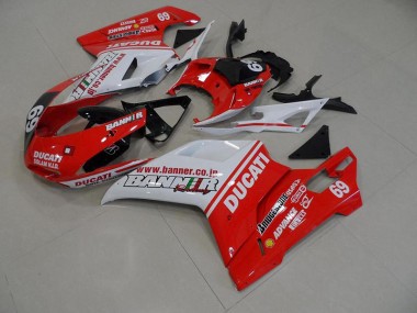Acheter Carénage Ducati 848 1098 1198 2007-2014 - Orange Banner 69