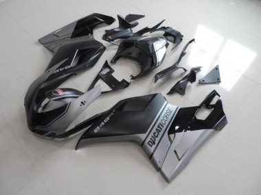 Acheter Carénage Ducati 848 1098 1198 2007-2014 - Noir Mat Argent Style OEM