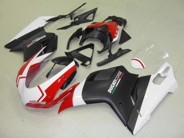 Acheter Carénage Ducati 848 1098 1198 2007-2014 - Noir Mat Blanc Rouge