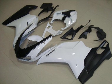 Acheter Carénage Ducati 848 1098 1198 2007-2014 - Blanc Noir Mat