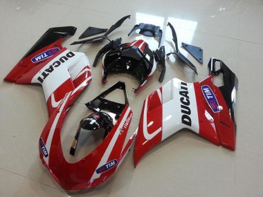 Acheter Carénage Ducati 848 1098 1198 2007-2014 - Rouge Blanc