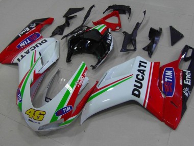 Acheter Carénage Ducati 848 1098 1198 2007-2014 - Rouge Blanc Jaune 46