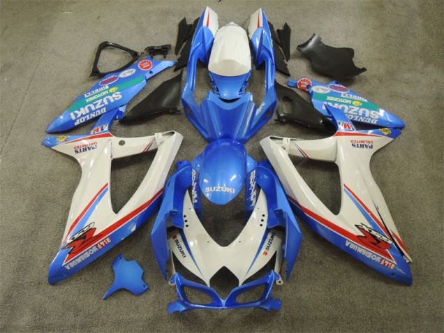 Carénage GSXR 600 K8 2008-2010 - Bleu Blanc avec Décalque Carénage GSXR 600 K8 2008-2010 - Bleu Blanc avec Décalque