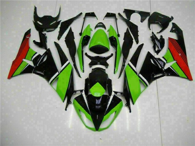 Carénage ZX6R 2009-2012 - Noir Vert Rouge Carénage ZX6R 2009-2012 - Noir Vert Rouge