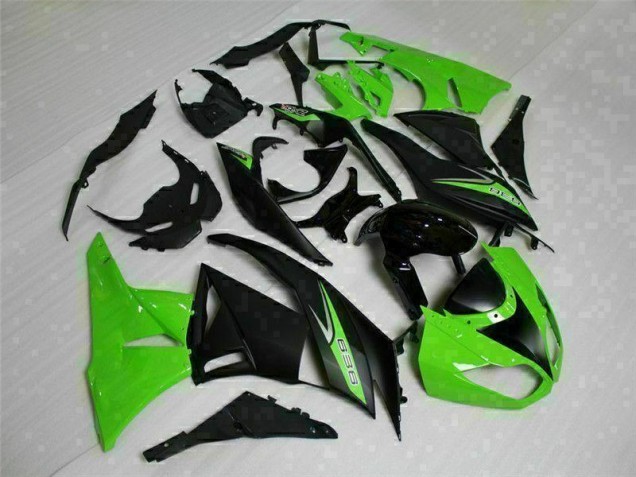 Carénage ZX6R 2009-2012 - Noir Vert 636 Carénage ZX6R 2009-2012 - Noir Vert 636