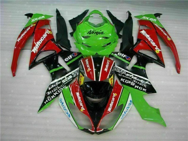 Carénage ZX6R 2009-2012 - Noir Rouge Vert card Carénage ZX6R 2009-2012 - Noir Rouge Vert card