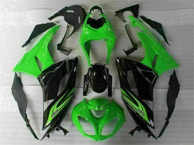 Carénage ZX6R 2009-2012 - Vert Noir Carénage ZX6R 2009-2012 - Vert Noir