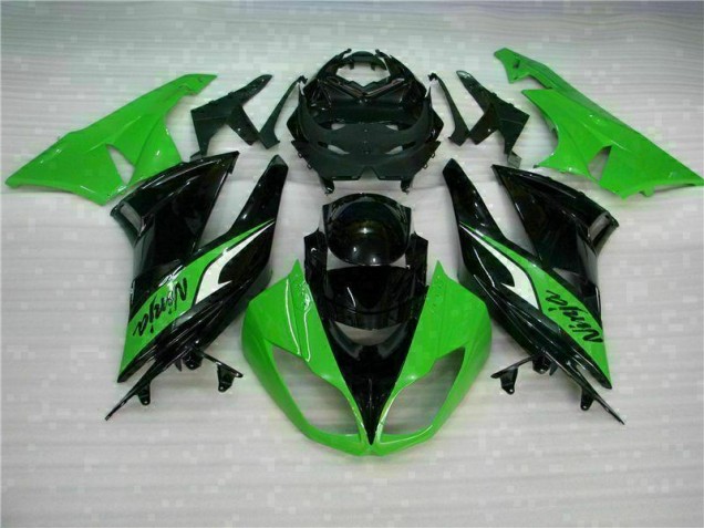 Carrosserie ZX6R 2009-2012 - Noir Vert Carrosserie ZX6R 2009-2012 - Noir Vert