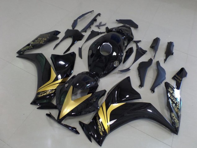 Carénage CBR 1000 RR 2012-2016 - Noir Brillant Or Décalque