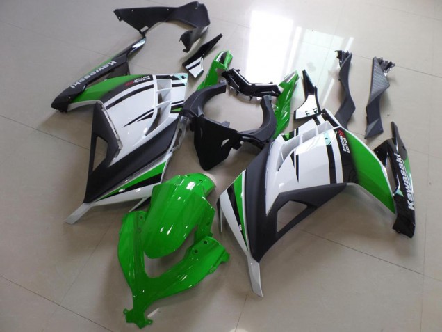 Carénage ZX 300R 2013-2016 - Vert Noir et Blanc Carénage ZX 300R 2013-2016 - Vert Noir et Blanc