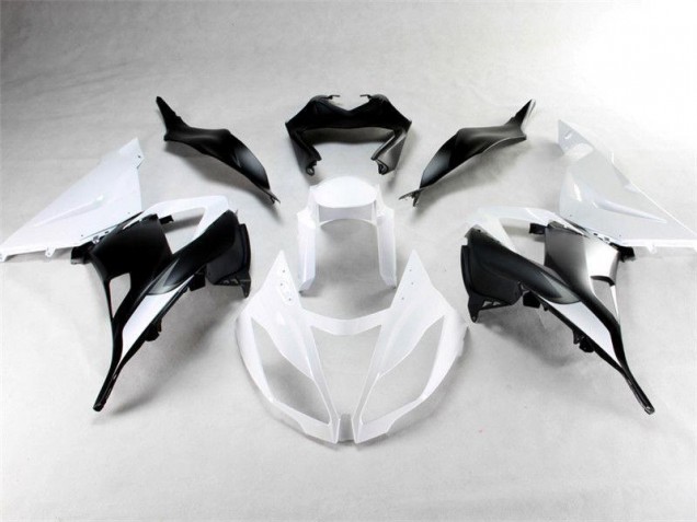 Carénages ZX6R 2013-2018 - Blanc Noir Carénages ZX6R 2013-2018 - Blanc Noir