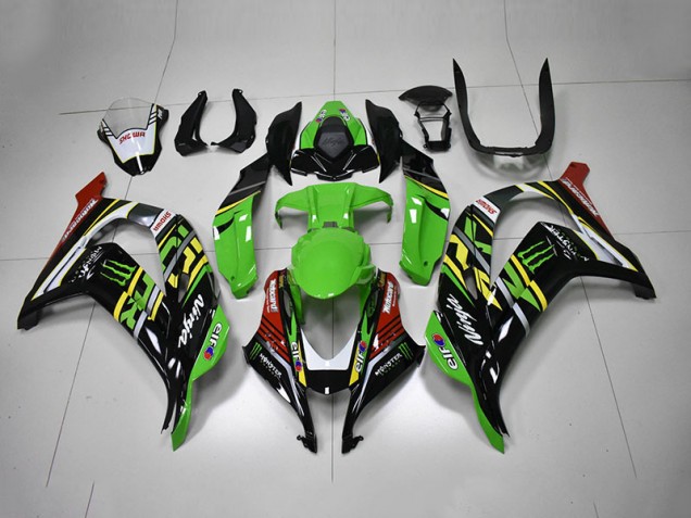 Carénage ZX10R 2016-2019 - Vert Noir Rouge Ninja Monster Carénage ZX10R 2016-2019 - Vert Noir Rouge Ninja Monster